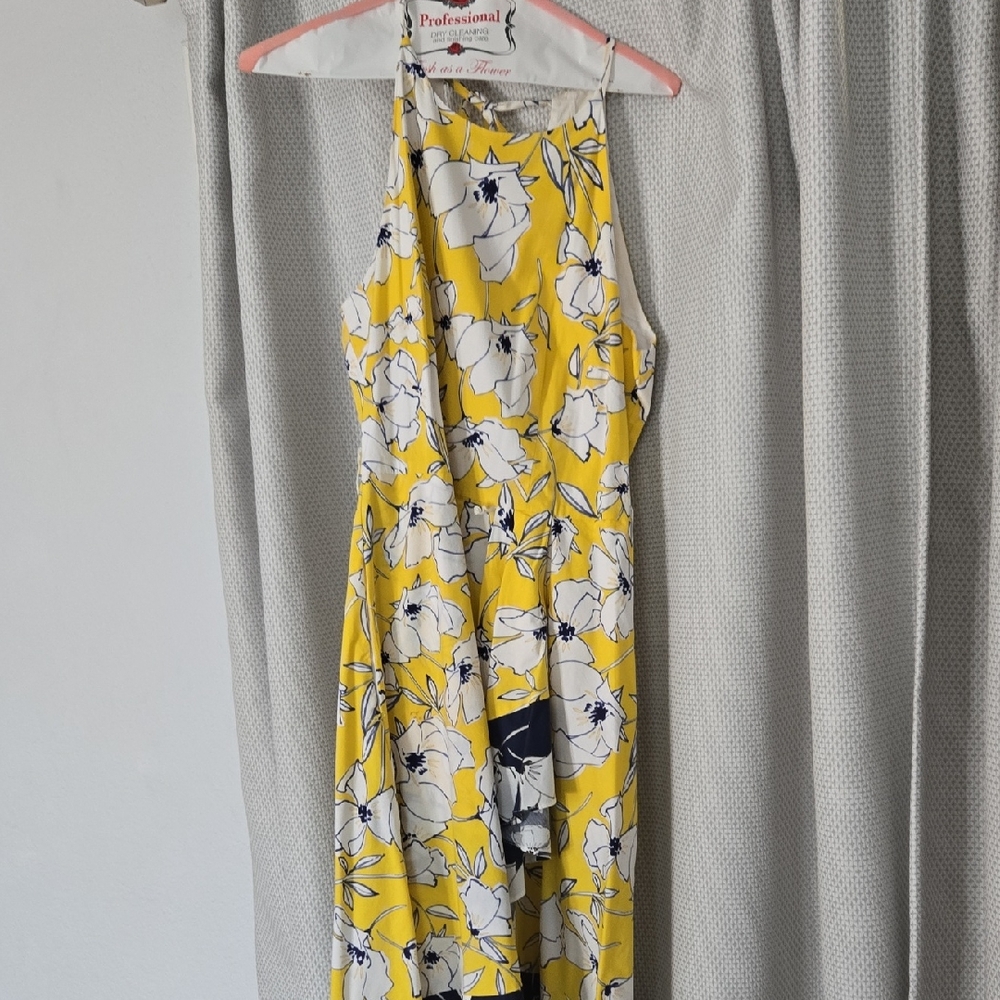 Eliza J Yellow and White Floral Dress